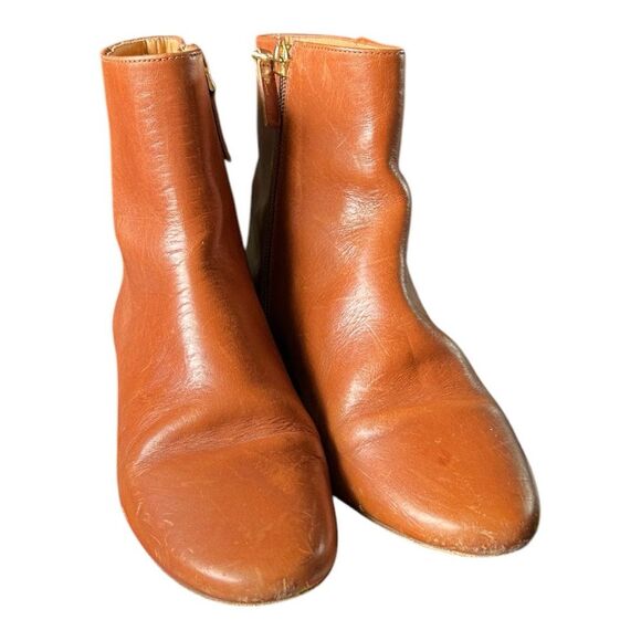 Sézane Low Léa Handcrafted Flat Ankle Boot in Natural Heritage Leather. Sz 6.5 - Picture 5 of 12